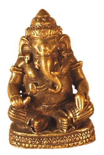 Ganesha sitzend messing 5cm - ganesha,