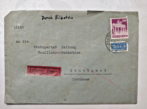 Stuttgart 1952 express brief - stuttgart, express-brief