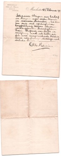 Dienstzeugnis 1893 - (k3743),