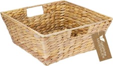 HMF Geschenkkorb leer Aufbewahrungskorb Wasserhyazinthe Dekokorb 