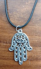 Halskette  Necklace Hand der Fatima Schutzsymbol Amulett