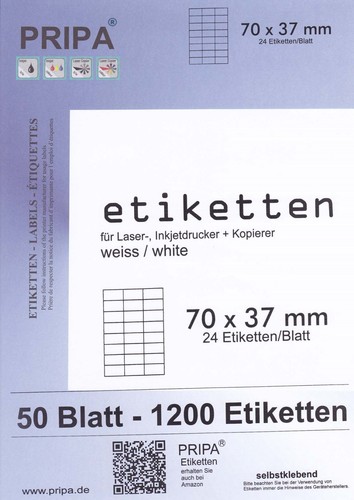 1200 etiketten 70x37 - 1200, mm