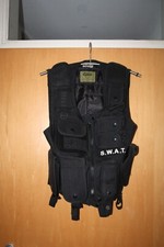 SWAT WesteTactical  Einsatzweste mit vielen Taschen und Pistolenholster Gr. L-XL