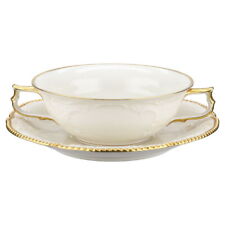 Suppentasse mit Untere Rosenthal Sanssouci elfenbeinfarben Poliergoldrand 2819