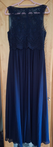 Gebr abendkleid dunkelblau v - abendkleid,