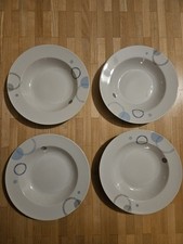 Suppenteller Weiß-hellblau, 6