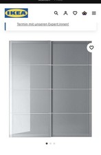 SEKKEN Schiebetüren Milchglas für Ikea Pax Schrank 200 x 236 cm