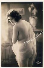 CHUBBY NUDE WOMAN'S BOOTY / MOLLIGE FRAU NACKTER HINTERN * Vintage 20s Photo PC
