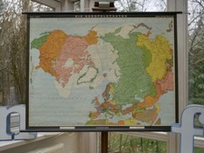 VINTAGE | SCHULWANDKARTE NORDPOLSTAATEN MAP WANDKARTE | SCHOOL WALL CHART EARTH