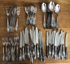 Möllers & Co. Silber - Besteck Set mit 90 er Silberauflage 12 Personen 95 teilig