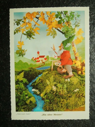 Old postcard dwarf - postcard,,