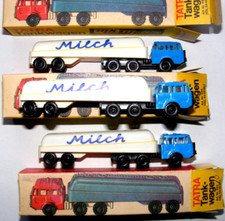 TT DDR Plastik Modellauto TATRA Tankwagen LKW Auflieger Milch Konvolut MK L