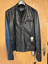 Herren VERSACE Lederjacke Gr. L Ca. 50 Schwarz 