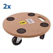 2 x Möbelroller / Schwerlast-Roller Transportroller Blumenroller rund 200 kg
