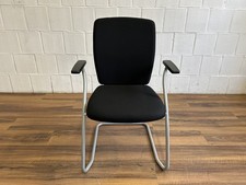 Martin Stoll Besucherstuhl Freischwinger stapelbar schwarz grau