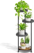 LyTaispuly 4 Etagen Metall Pflanzenständer Blumenständer Draußen, Blumenhocker