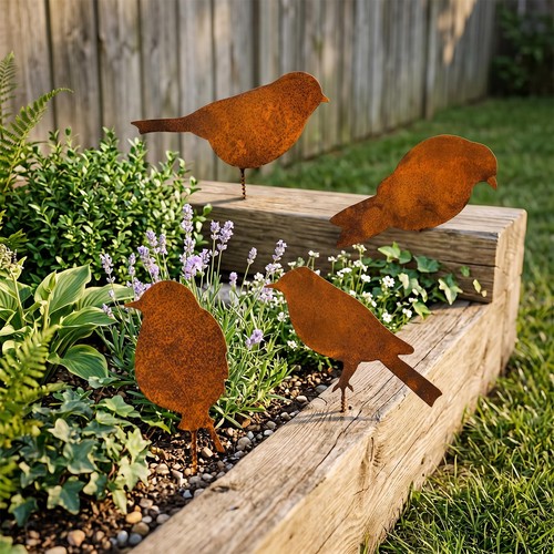 Gartendeko vögel rost eisen - vögel,