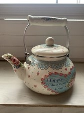 Wasserkessel Wassertopf Emaille Valentinstag Herz Nostalgisch