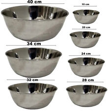 Edelstahl Schüssel Rührschüssel Küchenschüssel  Ø 16,20,24,28,32,34,40 cm