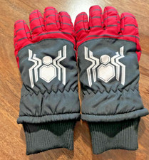 Marvel Spiderman Winter Gloves Thermal Lined (Boys, Red Black, Size 18 cm)