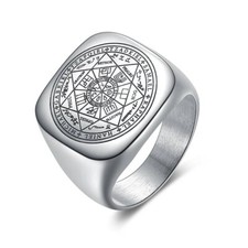 Edelstahl Ring Massiv Siegel