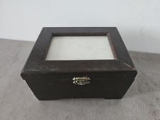 Aufbewahrungskiste m Foto Option oben im Deckel Holz braun Kiste Box antik Stil