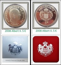 2008 Monaco 5 Euro - Prinz Albert II. Deo Juvante  in BU