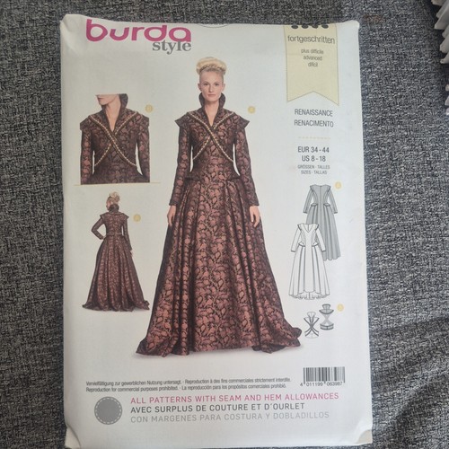 Burda 6398 renaissance kleid - burda,