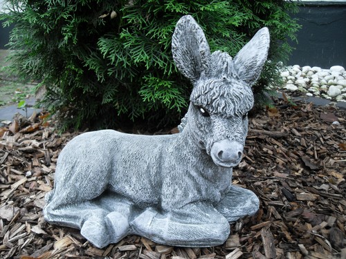 Steinfigur großer esel - steinfigur,