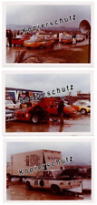 3 Farbfotos vom Flugplatzrennen in Kaufbeuren - 1971 - Tourenwagen, Fahrerlager