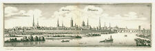 Minden Gesamtansicht Original Kupferstich Merian 1647