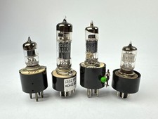 4x Spezial Röhrenadapter Umbau EL95 usw. Europa Stahlröhrensockel Sammler