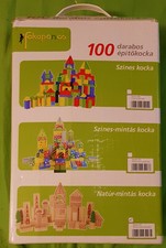 Holzbausteine Natur - 100 Teile + 300 Holzbausteine(ein paar lackierte dabei)