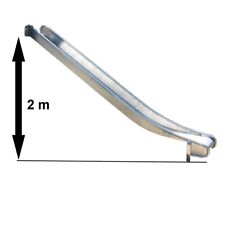 Anbau-Edelstahlrutsche Höhe: 2m ohne Ohren Rutsche Anbaurutsche Edelstahlrutsche