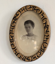 Antik Holz Bilderrahmen Oval