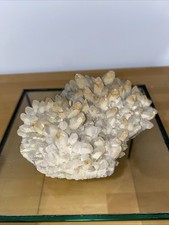 Quarzkristallcluster auf Matrix, Bergkristall+Pyrit+Sphalerit, Heilstein, 1120g