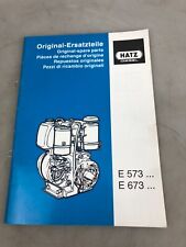 HATZ Diesel original  Ersatzteile  E573  E673 5 sprachig