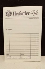 Herforder Pils, Rechnungsblock, Herforder Bier