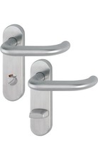 HOPPE Kurzschildgarnitur Paris E138/353KH Edelstahl F69 RWSK/OL abgerundet Dr...