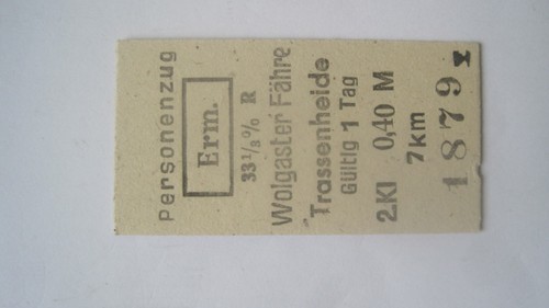 Ddr fahrkarte reichsbahn - ,