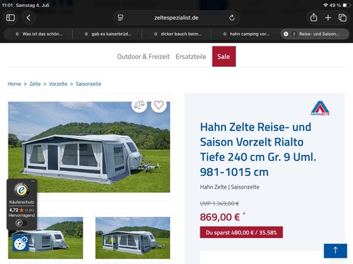 Neu vorzelt - !,