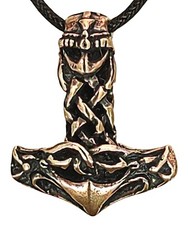 Thorshammer Wikinger Helm Mjölnir Thorhammer Thor Hammer Anhänger Bronze Nr. 75