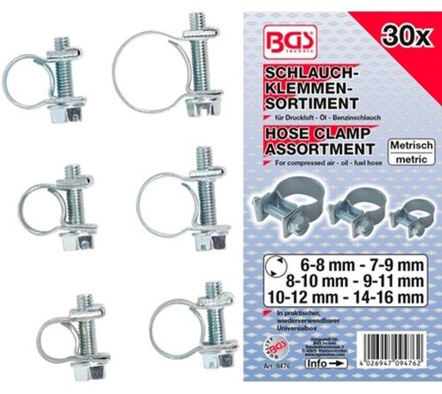 Bgs schlauchklemmen sortiment - bgs, schlauchklemmen-sortiment