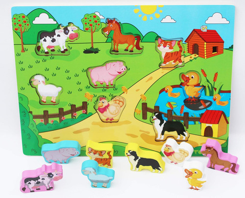 Holz bauernhofpuzzle große - holz-bauernhofpuzzle,