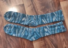 Selbstgestrickte Wollsocken hellblau ca. 39-43 Handarbeit Neu