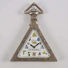 Freimaurer / MasonicTaschenuhr in 800er Silber um 1910 in traumhafter Erhaltung