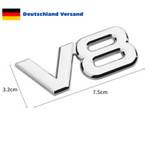 V8 Emblem Zeichen Chrom