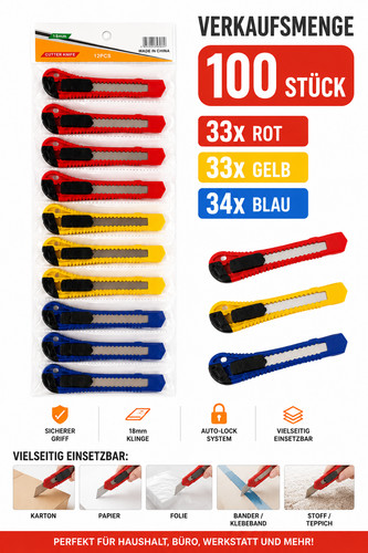 100 cuttermesser - 100, –