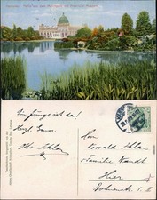 Ansichtskarte Hannover Partie aus dem Maschpark mit Provinzialmuseum 1909