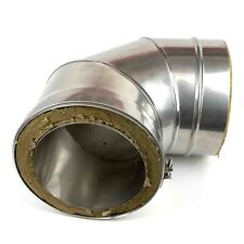 Edelstahlschornstein-Bogen 87° doppelwandig Øinnen 200mm, außen 261mm, unused